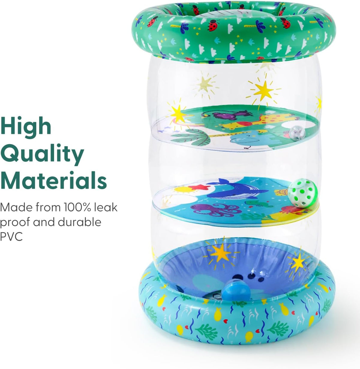 The Peanutshell Inflatable Tummy Time Roller - Crawling Toys for Babies, Soft & Supportive Baby