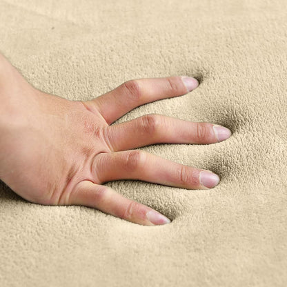 Loartee Coral Velvet Crawling Rug (6'8"x 6'8", Brown) for Toddler Children Play Area Rug Yoga Mat