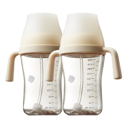 Bc babycare Sippy Cup Learner for 6+ Month Old with Nipples & Handles, Spill Proof Sippy Cup