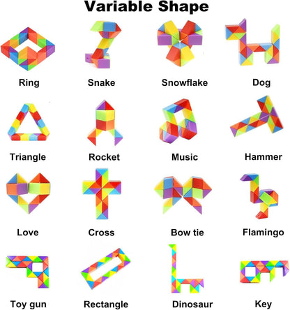 GOLDGE 24 Pack Mini Cube Puzzle Fidget Toys - Bulk Party Favors & Goodie Bag Stuffers for Kids
