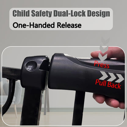 Walk Through Baby & Dog Gate 34-38.5 Inch, Auto Close, Tension Mounted Indoor Safety Gate for