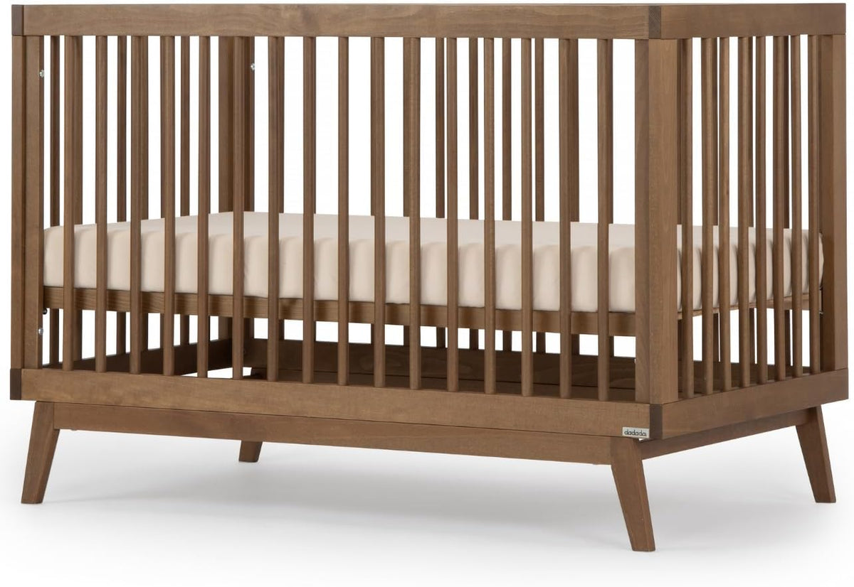 dadada Baby Soho 3-in-1 Convertible Wooden Crib to Toddler Bed - Made in Italy, GREENGUARD Gold