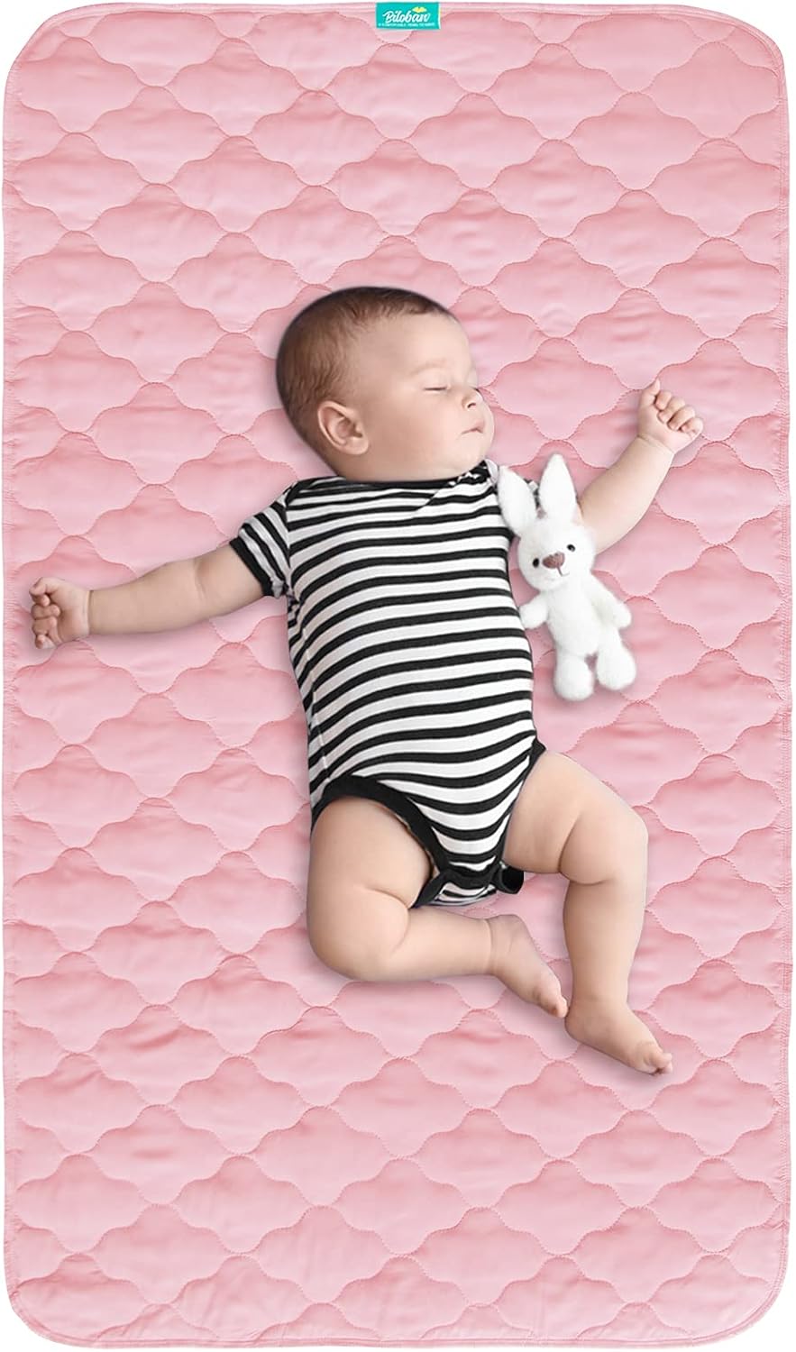 Waterproof Crib Mattress Protector Pad Cover 28" x 52", Anti Slip & Absorbent Waterproof Bed Pads