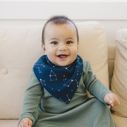 Woolino Merino Wool Baby Bibs - Highly Absorbent Bandana Bib with Cotton Outer Layer and Merino