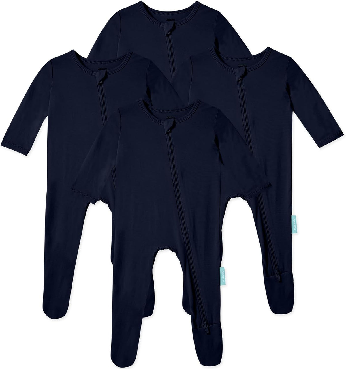 Baby Zipper Footie Pajamas, Supersoft Bamboo Rayon Baby Footed Pjs Boy Girl 0-3-6-9-18-24 Month