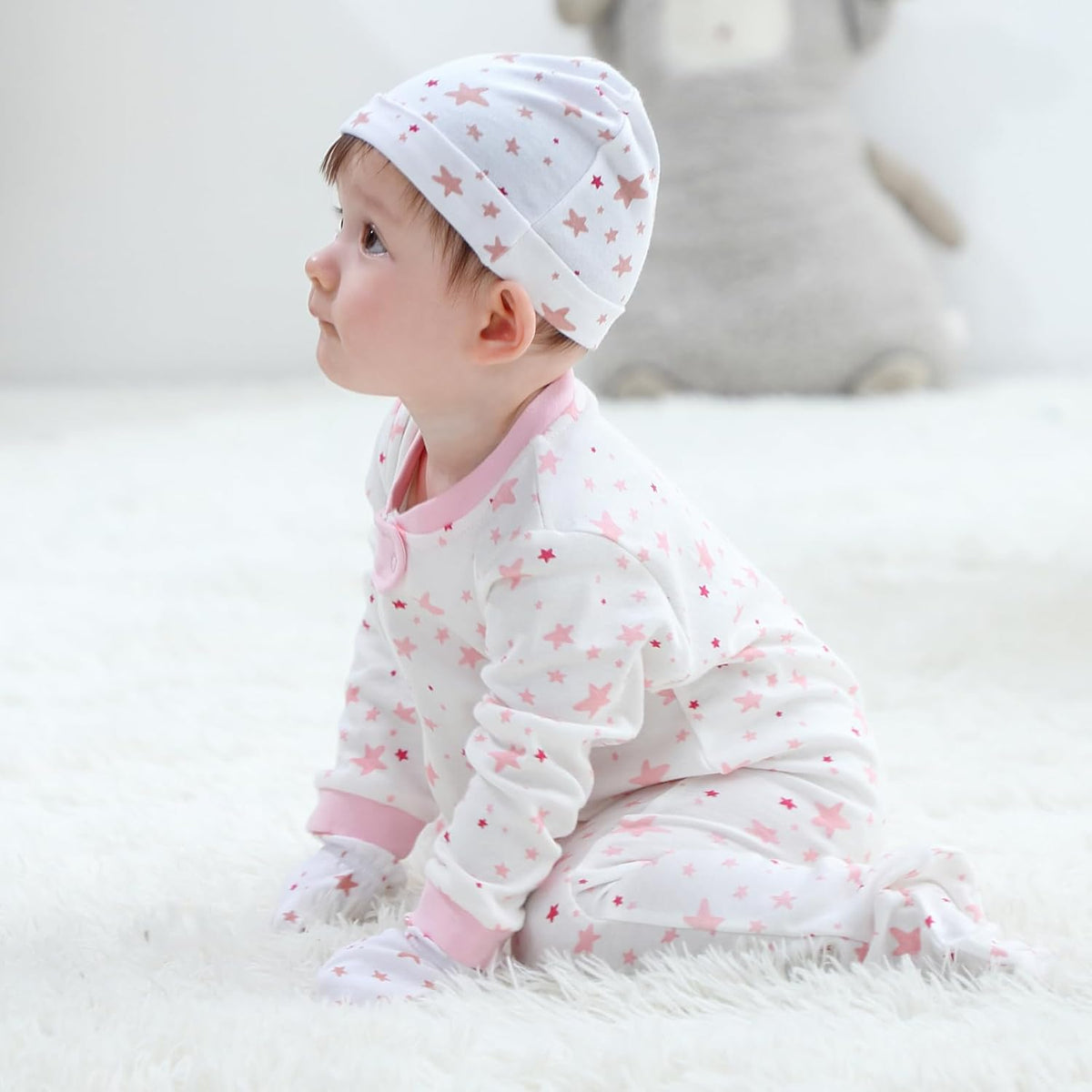 Baby Hats Mittens and Socks Set Cotton Newborn Hat Beanie Soft Infant Girls Boys Caps Gloves 0-6