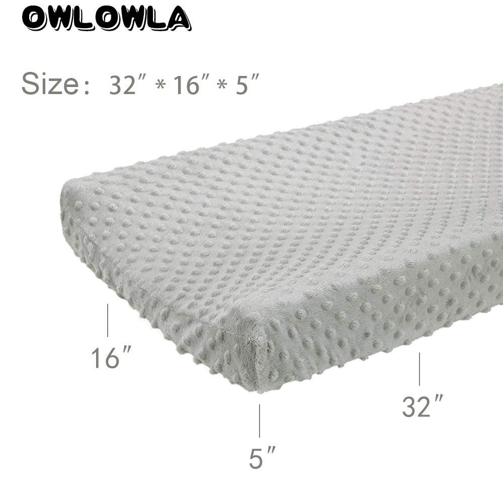 Owlowla Changing Pad Cover, Soft Minky Dots Changing Table Sheets for Baby Boy and Girl 2Pack