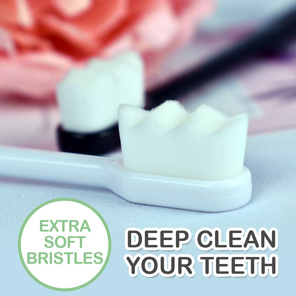 EasyHonor Extra Soft Toothbrush for Sensitive Gums, Micro-Nano Manual Toothbrush with 20000 Soft