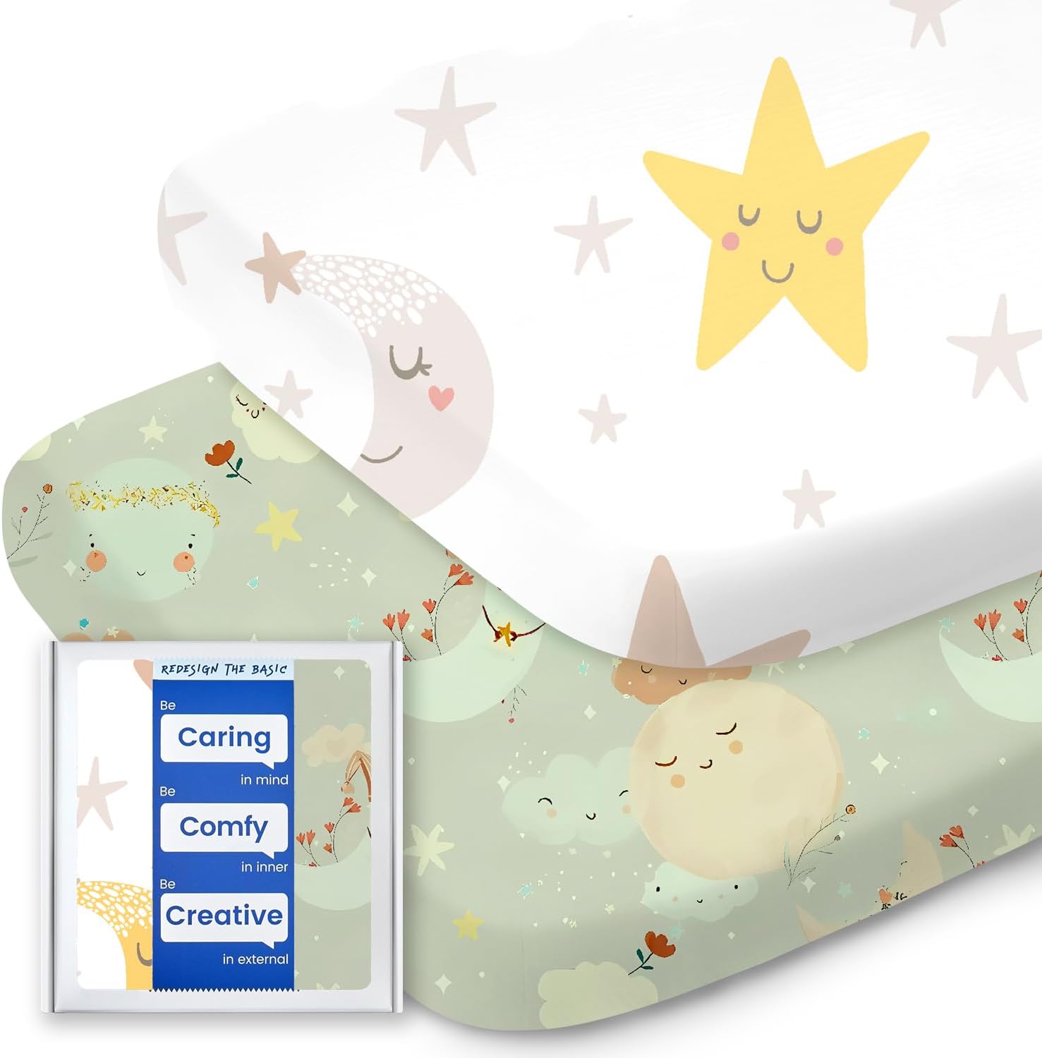 Bassinet Sheets for Baby Boy Girl, TotBasic Buttery Soft Universal Bassinet Fitted Sheet