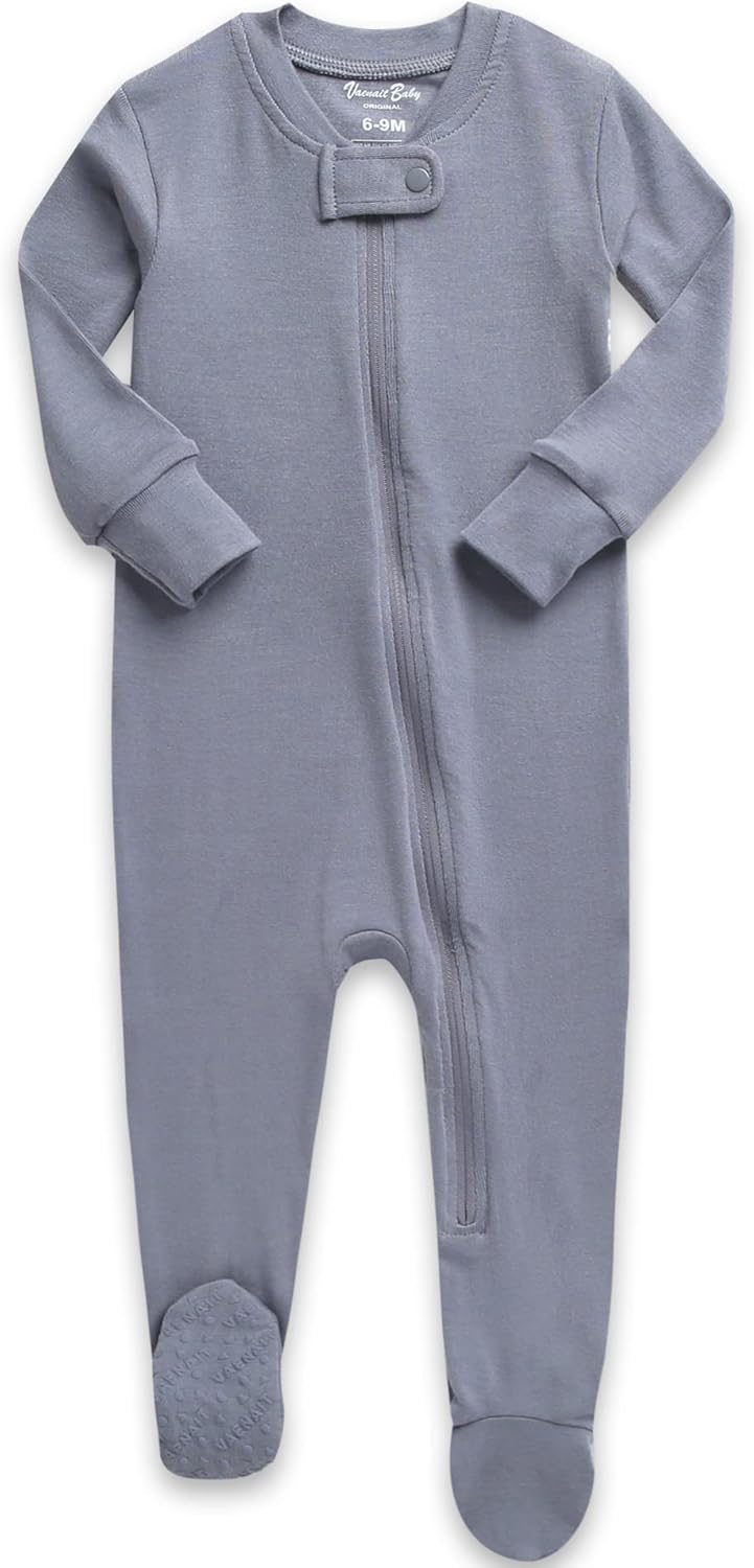 VAENAIT BABY Infant Toddler Boys Girls Footed One-Piece Sleep and Play Premium Modal Pajamas 1-2