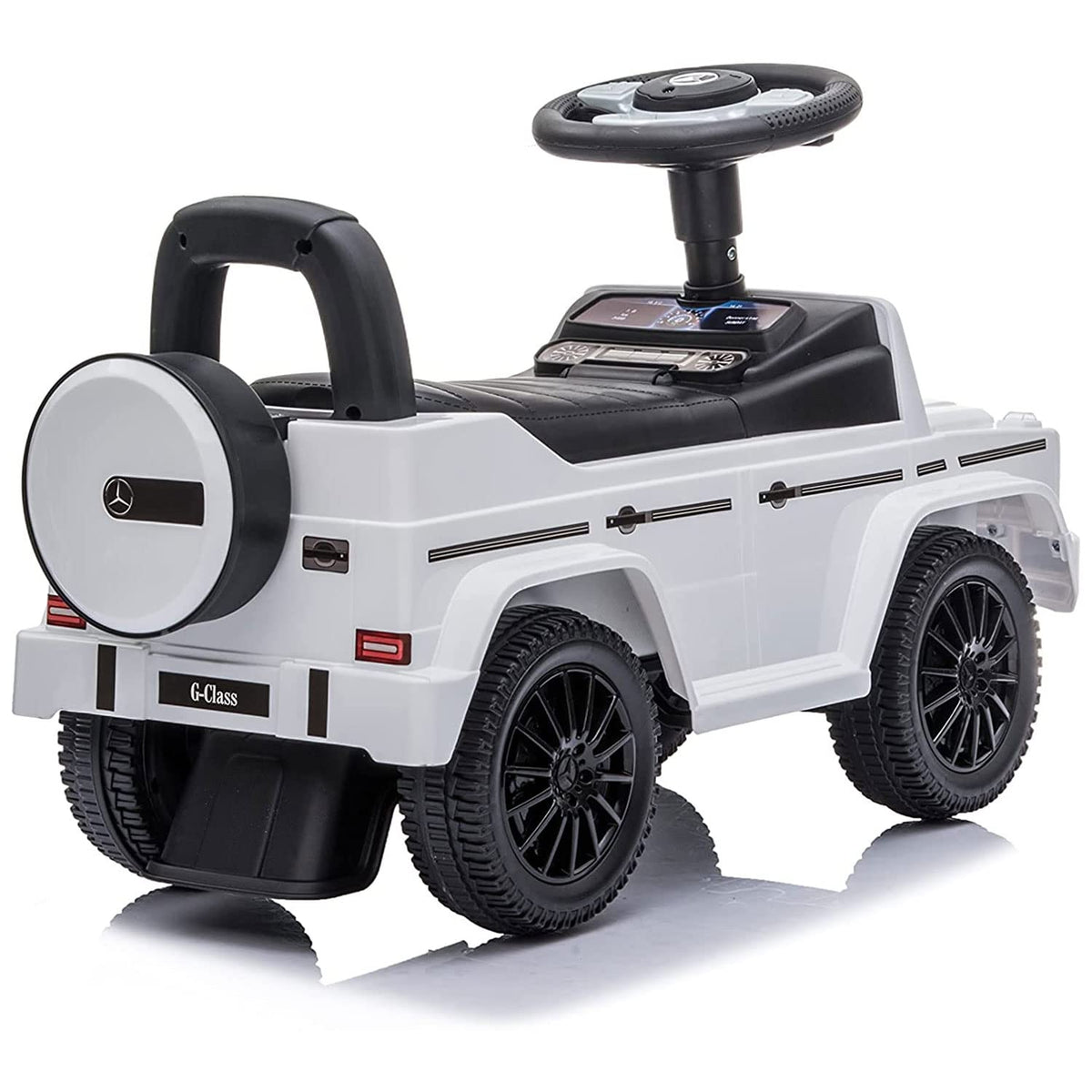 Best Ride On Cars Kids Outdoor Stroller Mercedes G-Wagon Push Car with Working Lights, Horn, and