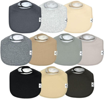 DiaperSquad's Baby Bibs for Drooling and Teething, Bibs for Boys, Baby Girl - Solid Cotton Baby