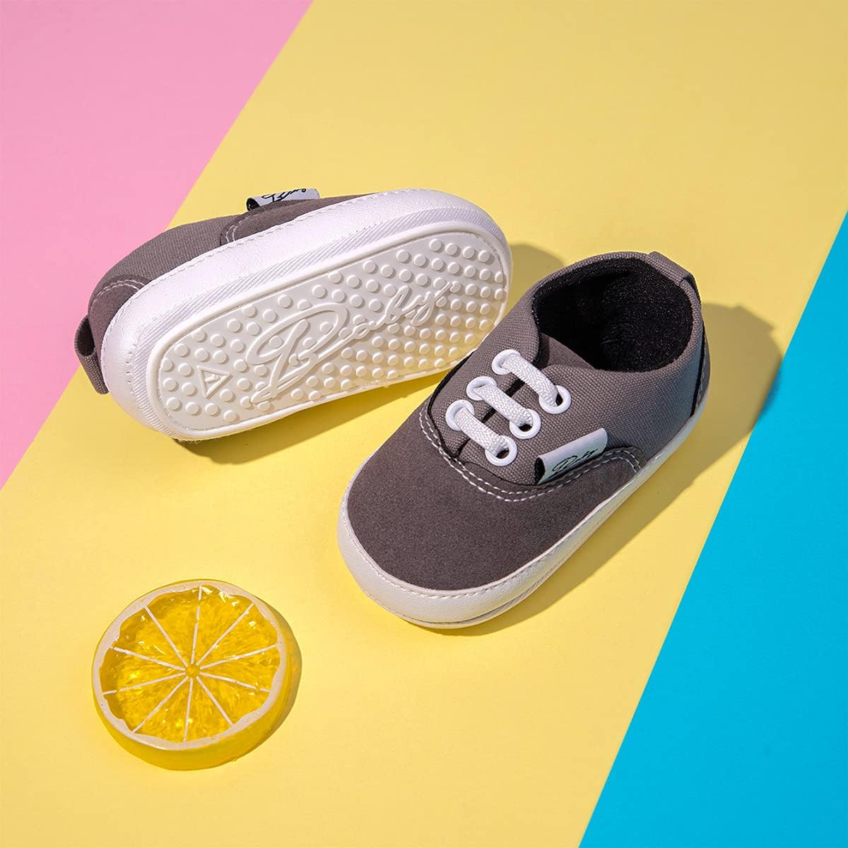 Morbido Infant Baby Boys Girls Canvas Sneaker Toddler Slip On Anti Skid Newborn First Walkers Candy