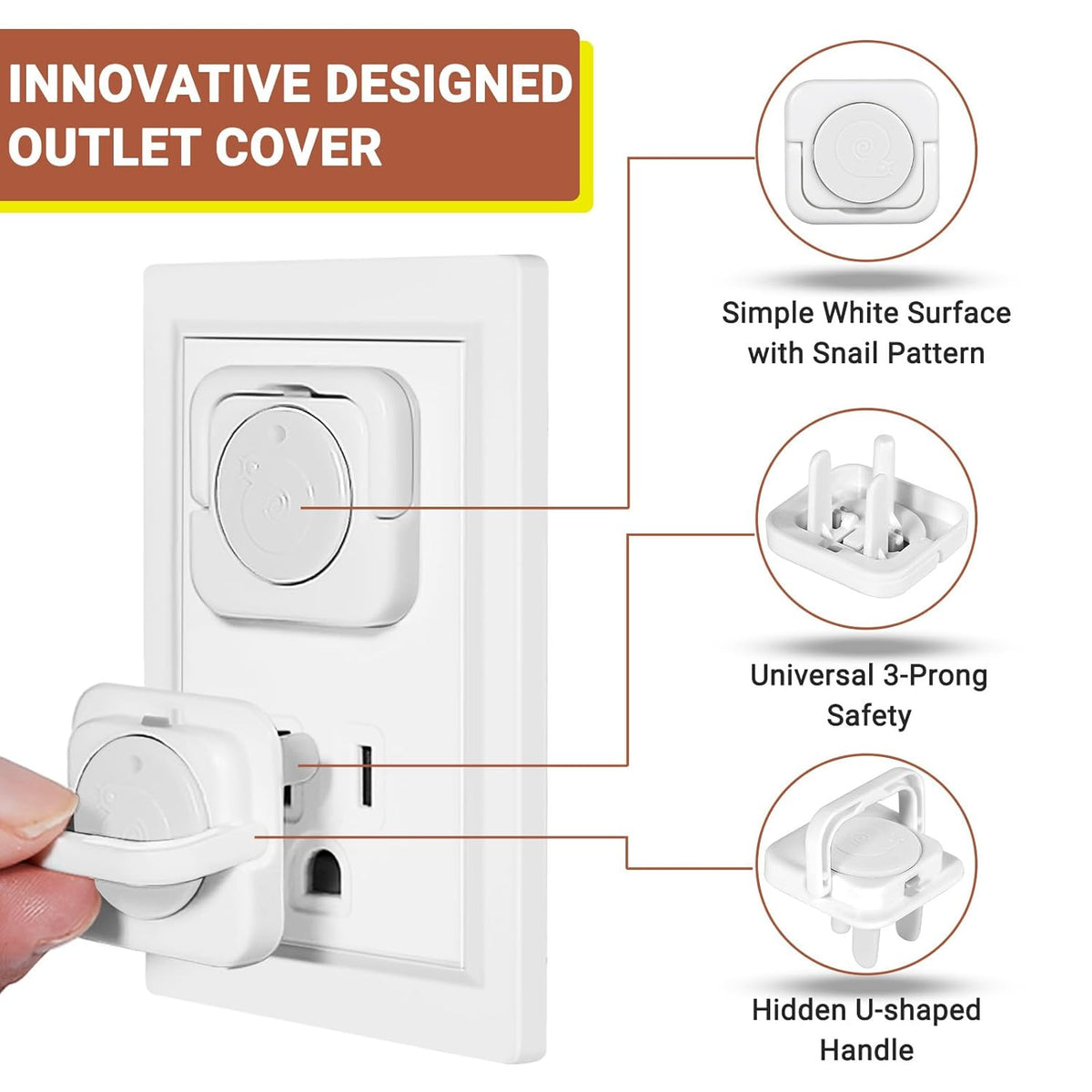 Outlet Covers Baby Proofing, 40 Pack Child Proof Plug Socket Covers Electric Plug Protectors Safety