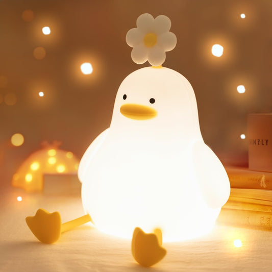 Cute Duck Night Light for Baby, Kids, Toddler, Ambient Nursery Nightlight, Soothing Lamp 3 Level