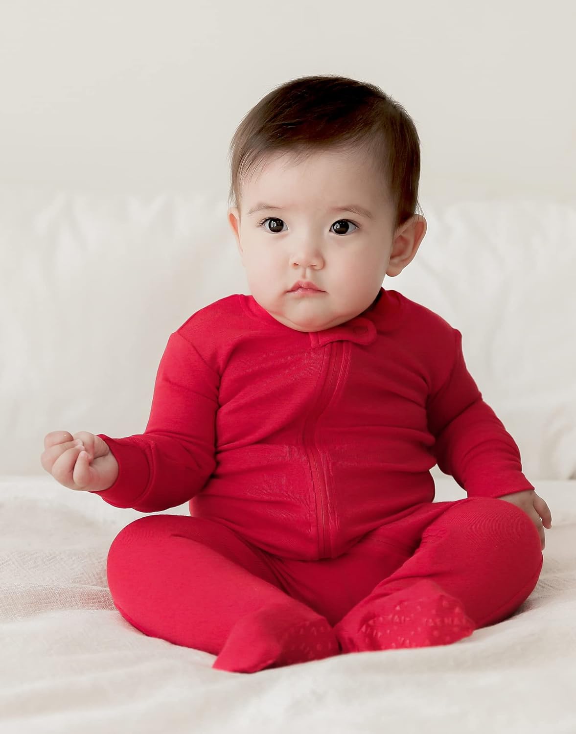 VAENAIT BABY Infant Toddler Boys Girls Footed One-Piece Sleep and Play Premium Modal Pajamas 1-2