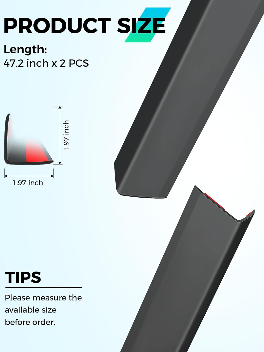 MONOID Wall Corner Protector, 2 PCS Furniture Edge Protection, PC Anti-Bump Guards Avoid Scratching