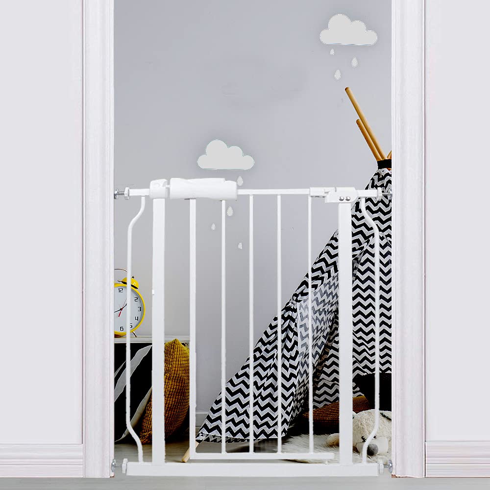 Narrow Baby Gate 24.02-29.13 Inch Wide Stairs Tension Pet Dog Gates Indoor for Doorways No Drilling
