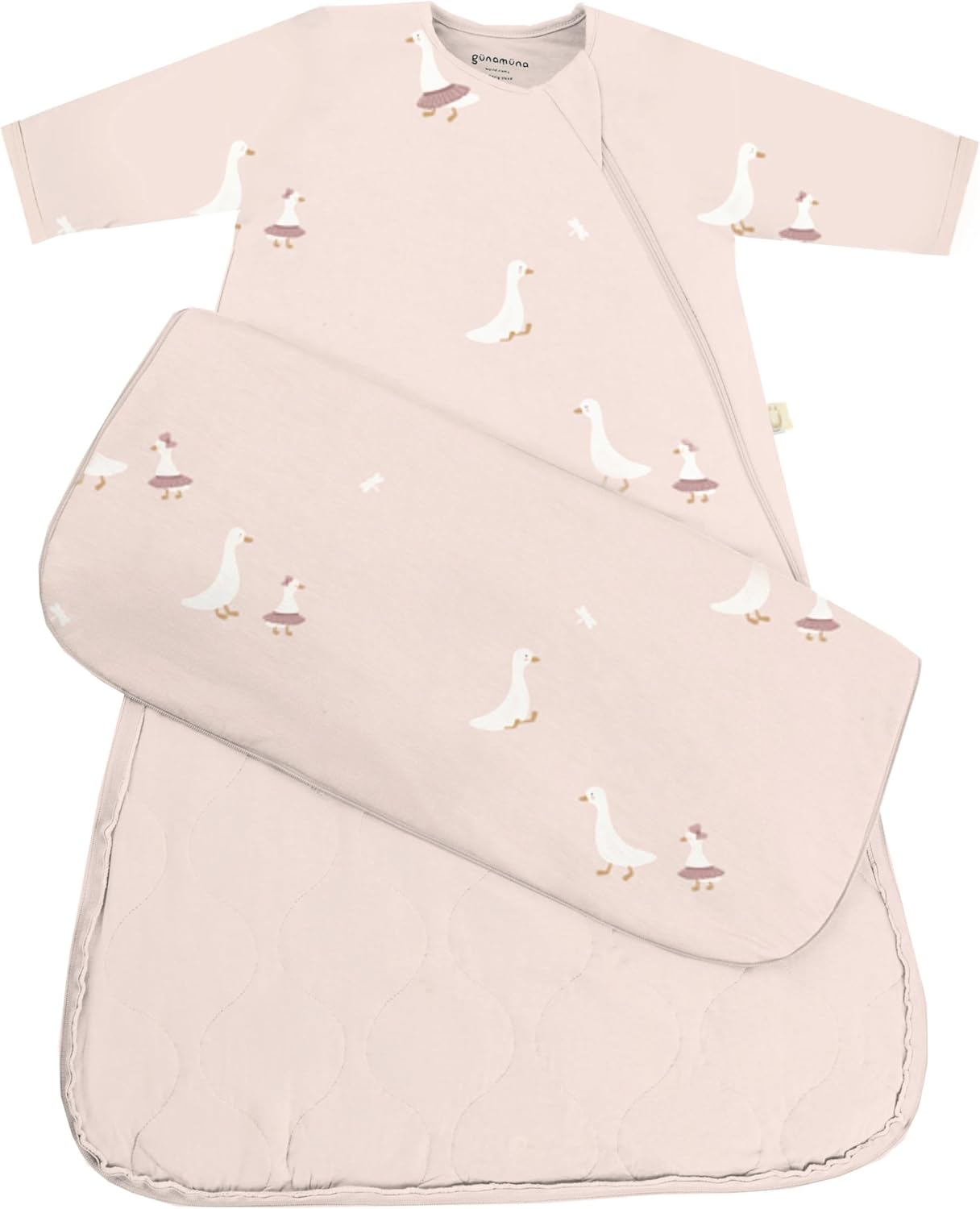 GUNAMUNA Unisex Long-Sleeve Sleep Sack, Wearable Sleep Bag for Babies and Toddlers, Soft Rayon, 1.0