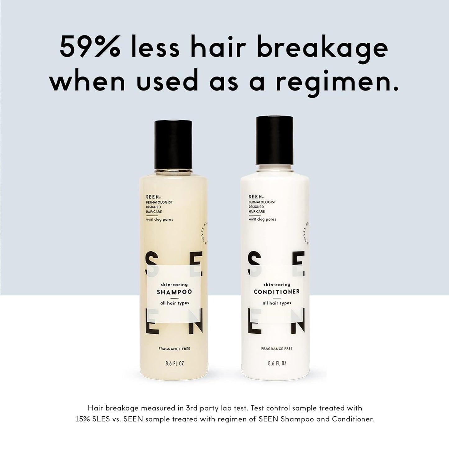 SEEN Shampoo Eco-Refill, Fragrance Free - Non-Comedogenic & Sulfate-Free Hair Shampoo