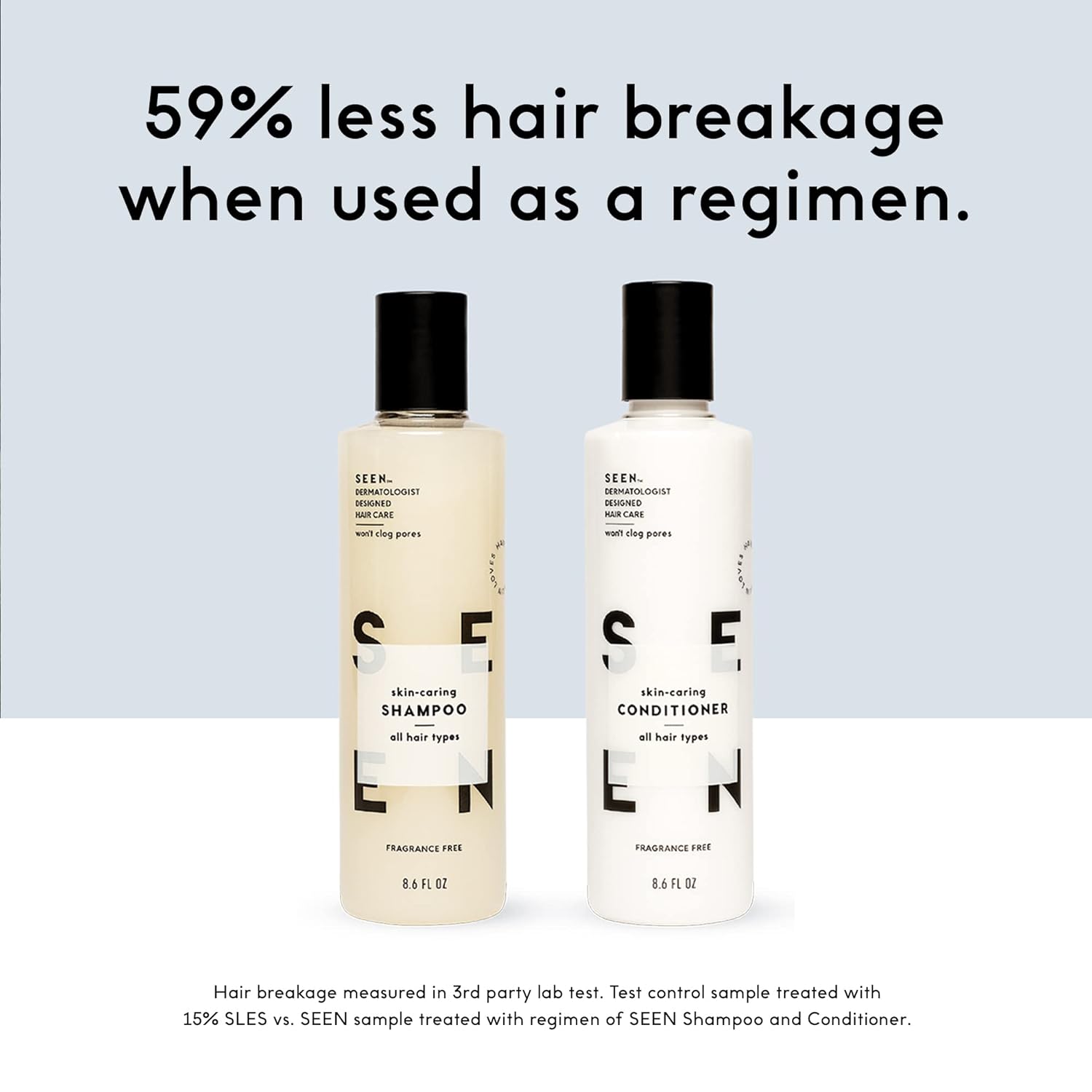 SEEN Shampoo Eco-Refill, Fragrance Free - Non-Comedogenic & Sulfate-Free Hair Shampoo