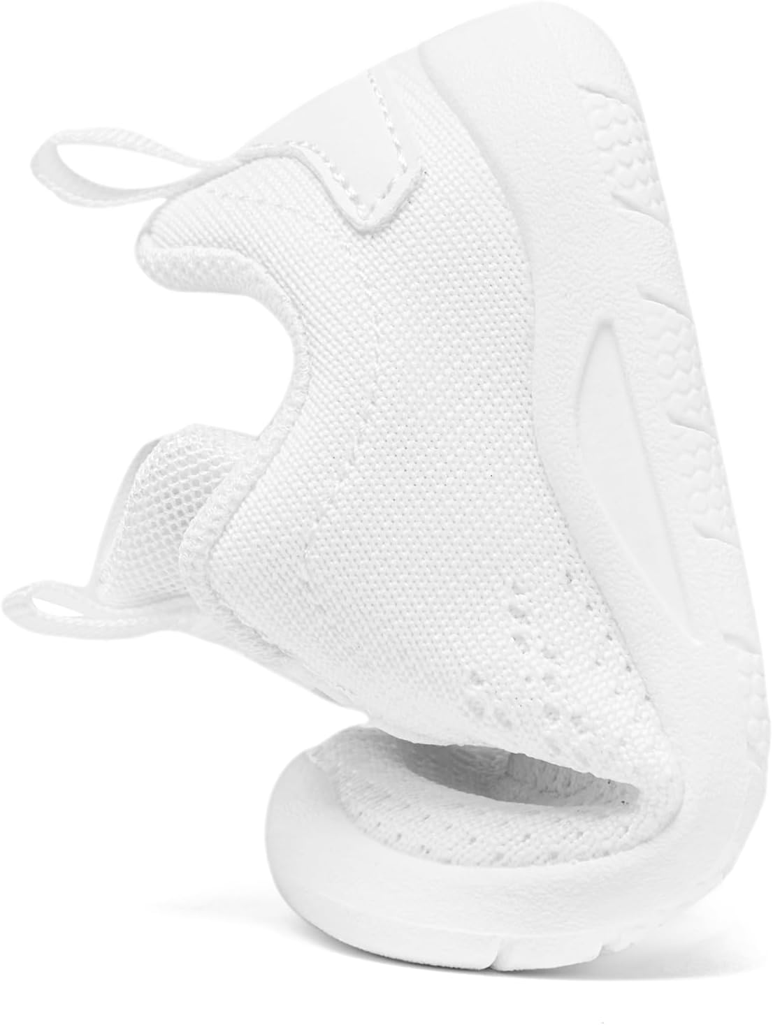 MORENDL Toddler Slip On Sneakers Baby Walking Shoes Non-Slip Breathable Unisex Pink Mesh Lace-Up