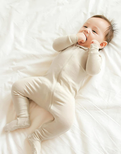 VAENAIT BABY Infant Toddler Boys Girls Footed One-Piece Sleep and Play Premium Modal Pajamas 1-2