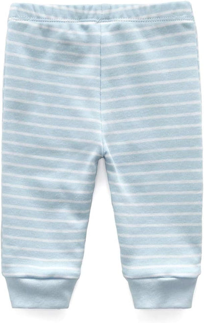 Unisex Newborn Baby Cotton 4-Pack Pants Embroidery Pringting Casual Leggings 0-24 Months for Boys