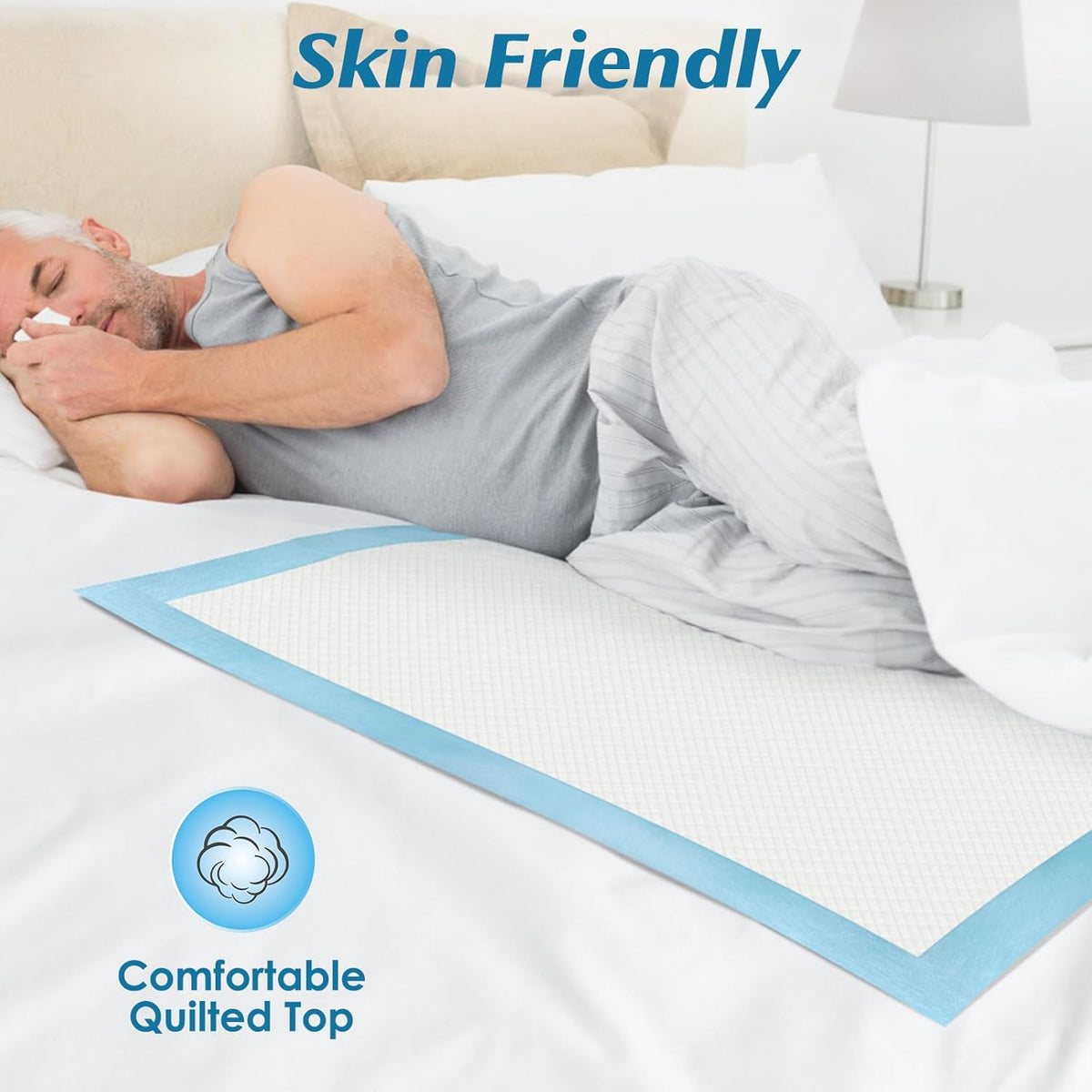 50 Count 36" x 36" Super Absorbency Disposable Underpads - Leakproof Quick Drying Pads for Baby