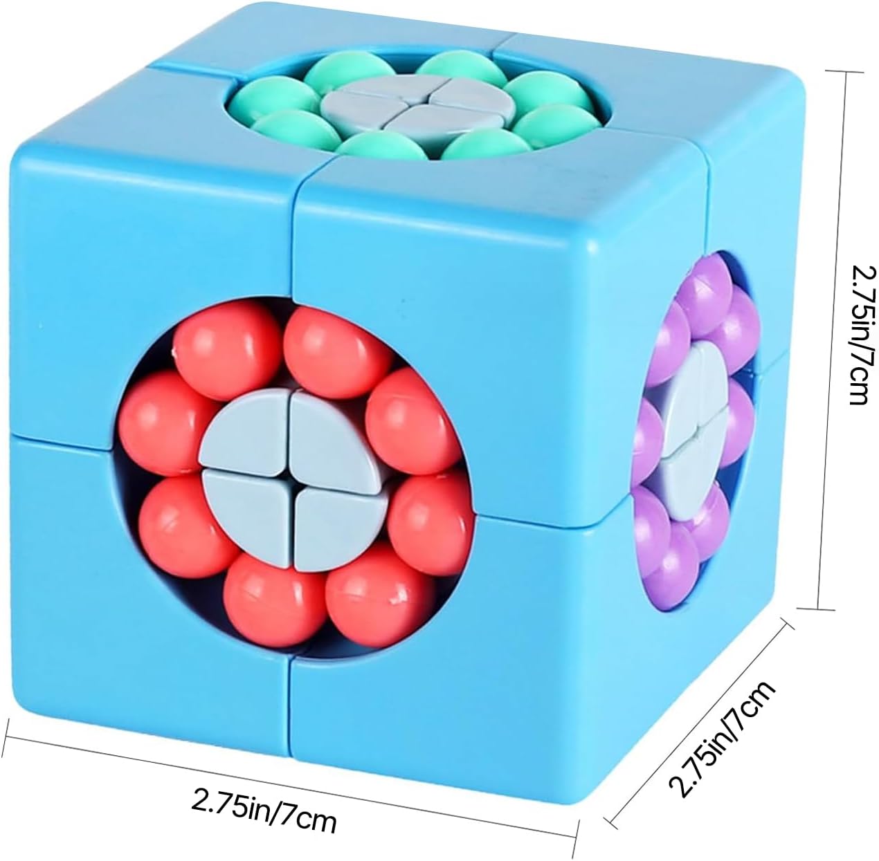 YUDANSI Magic Bean Puzzle Toy, Rotating Cube Magic Bean Educational Puzzle, Magic Ball Brain Teaser