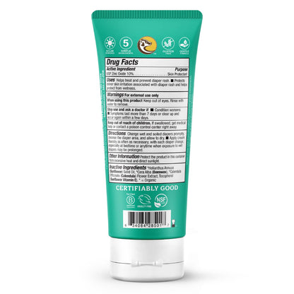 Badger Diaper Cream, 99% Organic Diaper Rash Cream for Baby, Zinc Oxide Ointment w/Soothing