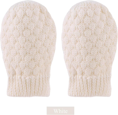 Baby Knit Mittens Toddler Boys Girls Gloves Winter Infant Newborn No Scratch Mitten 0-3 Years