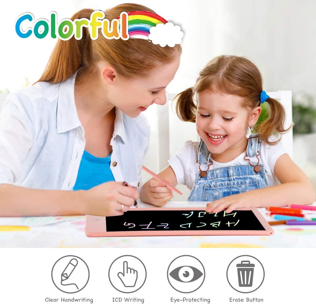 ORSEN LCD Writing Tablet 10 Inch, Colorful Doodle Board Drawing Pad for Kids, Educational Christmas