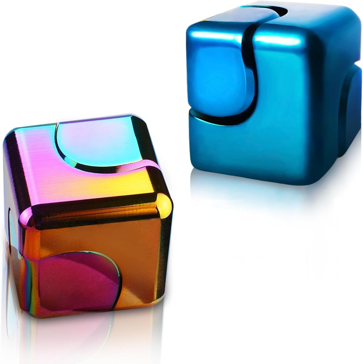 2pc Fidget Spinner Toys Cube Adults, Easter Basket Stuffers for Teens Metal EDC Cool Desk Gadgets