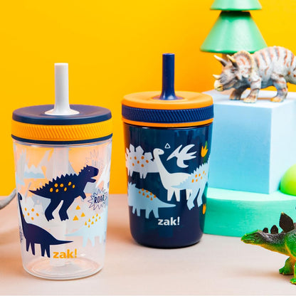 Zak Designs Kelso Toddler Cups For Travel or At Home, 15oz 2-Pack Durable Plastic Sippy Cups With