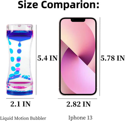 Liquid Motion Bubbler Colorful Oil and Water Sensory Toys Hourglass Bubbler Timer ADHD Anxiety
