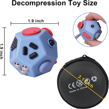 Small Fidget Toys,12 Sided Fidget Toys,Mini Cube Toys Relief Stress,Autism and Anxiety Depression