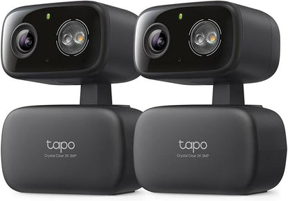 Tapo 2K 3MP Pan/Tilt Indoor/Outdoor Security Camera, Free Person/Baby Cry Detect & Track, 360° Pan