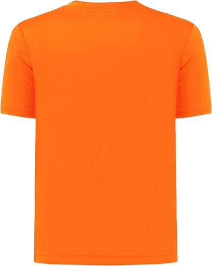 QBK 2T to Youth Neon Shirt Kids UPF 50+ Dry Fit Athletic Short Sleeve Rash Guard T Shirts for Boys