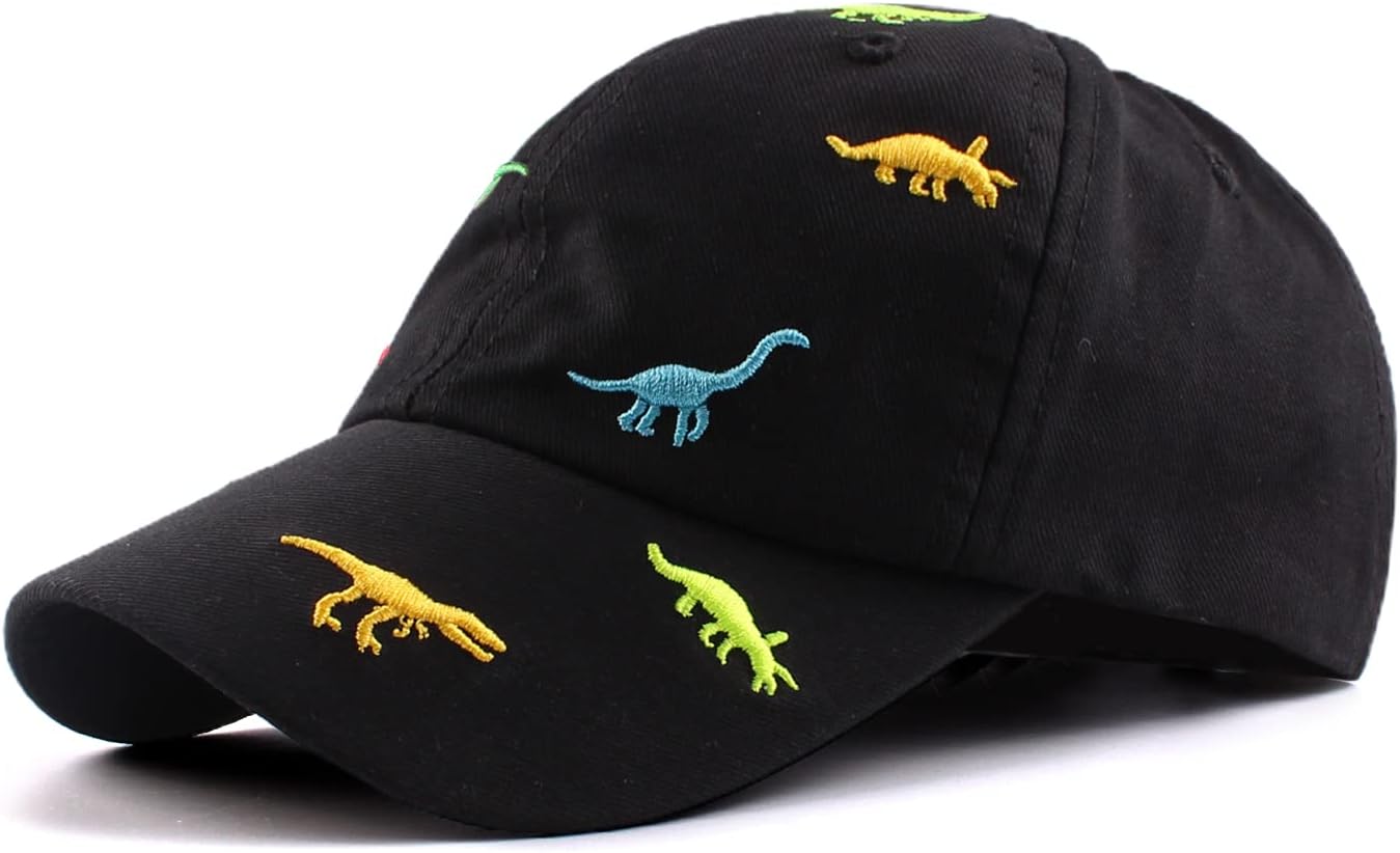 JANGANNSA Dinosaur Boys Girls Caps Embroidery Baby Baseball Caps Cotton Infant Toddler Kids Hat