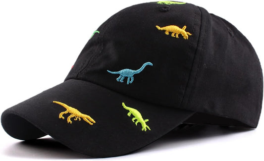 JANGANNSA Dinosaur Boys Girls Caps Embroidery Baby Baseball Caps Cotton Infant Toddler Kids Hat