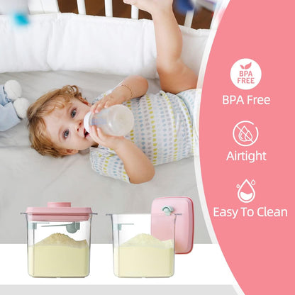Ankou Formula Container - 1700ml Airtight Formula Dispenser One Button Handy Milk Powder Container