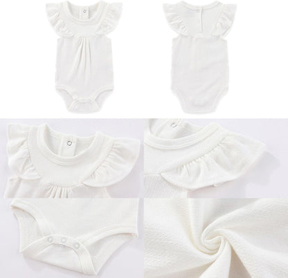 Four Seasons Baby Boy Girl Bodysuits 5-Pack Cotton Comfort Short Sleeve Baby Clothes Soft Infant