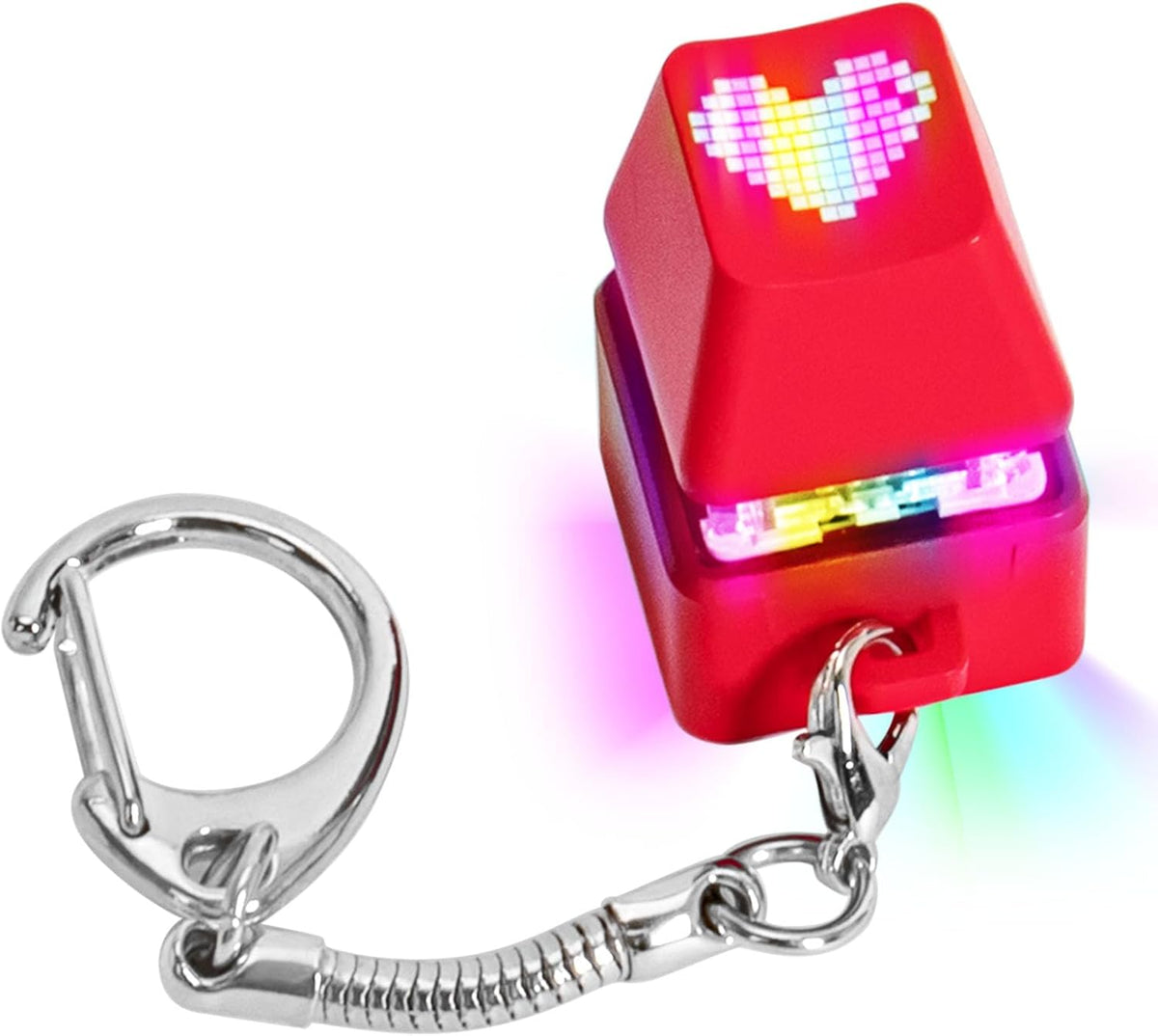 Keyboard Fidget Toys for Adults Keyboard Clicker with LED Light Keychain Fidget Sensory Fun Toys