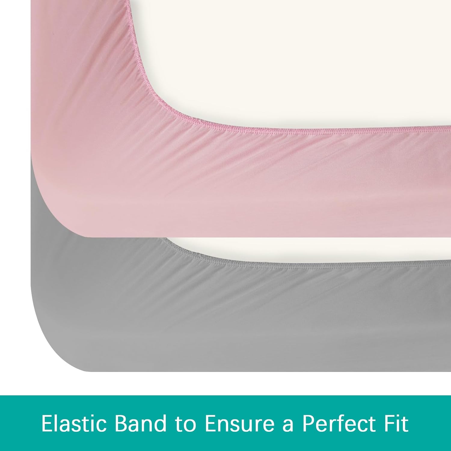 Crib Sheets Waterproof 2 Pack, Crib Mattress Protector, Toddler Fitted Crib Sheet Neutral, Ultra