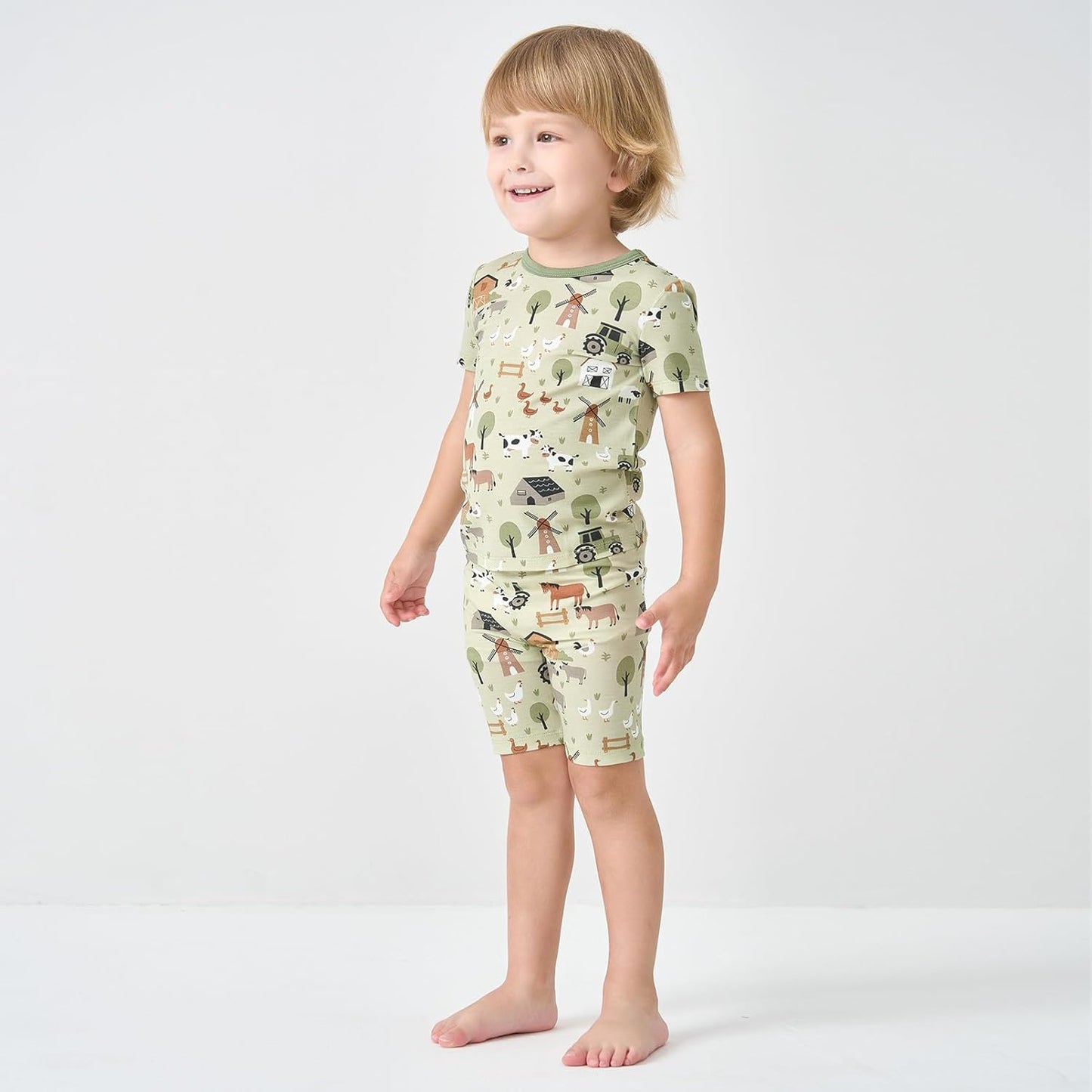 pureborn Baby Viscose From Bamboo Pajamas Set Pjs - Kids Toddler Girl Snug Fit Viscose Sleepwear