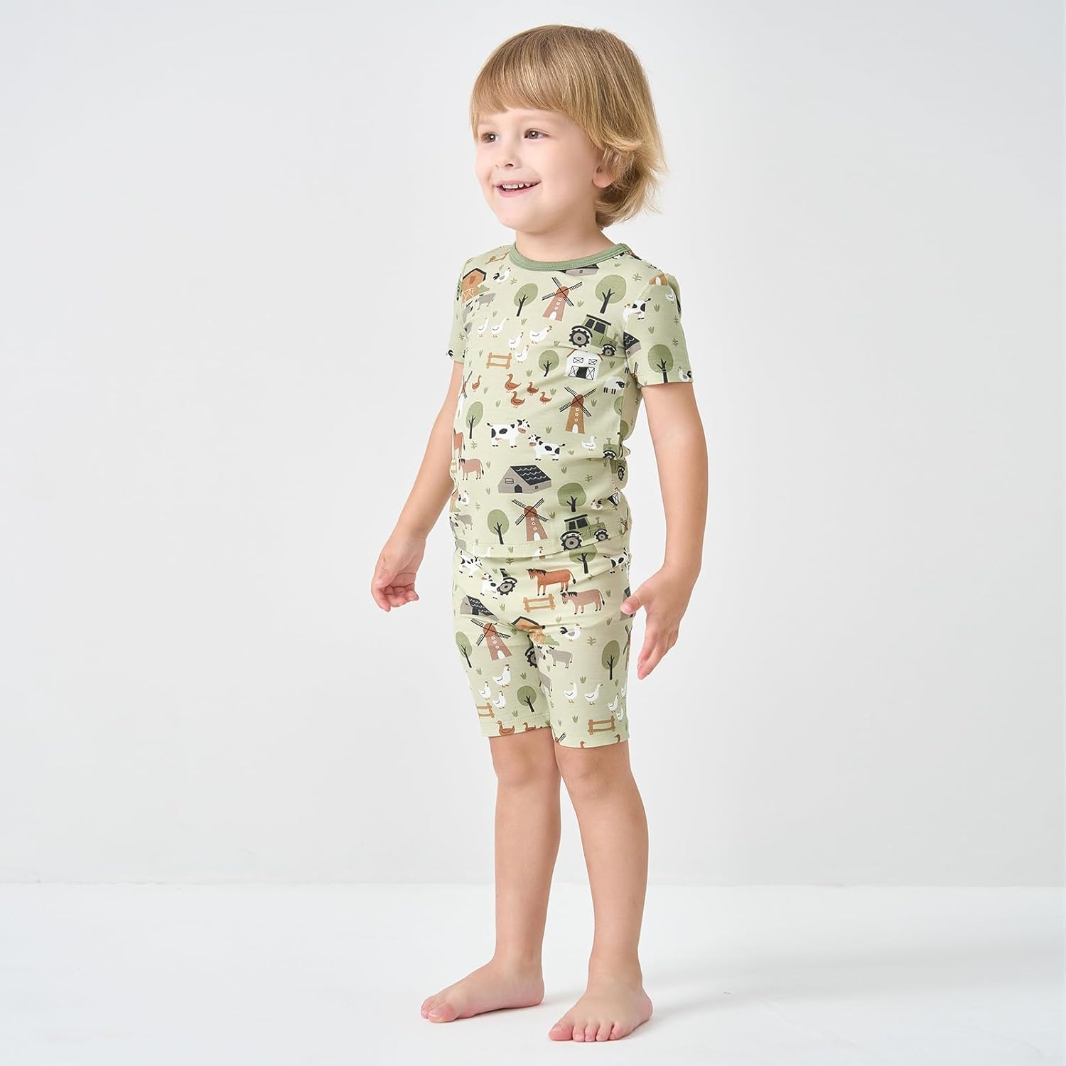 pureborn Baby Viscose From Bamboo Pajamas Set Pjs - Kids Toddler Girl Snug Fit Viscose Sleepwear