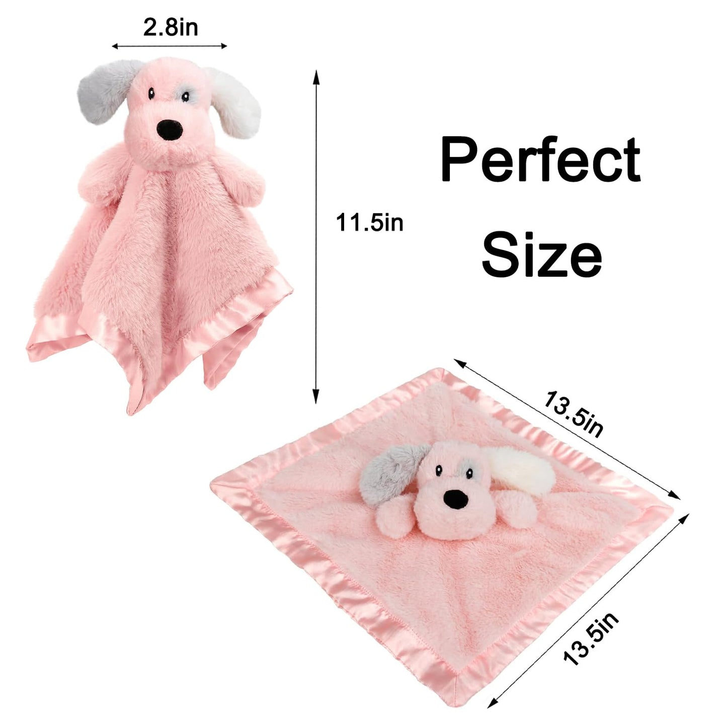 Puppy Baby Security Blanket for Toddler Infant Newborn Boys and Girls Soft Lovey Stuffed Animal
