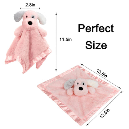 Puppy Baby Security Blanket for Toddler Infant Newborn Boys and Girls Soft Lovey Stuffed Animal