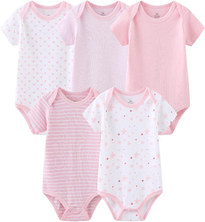 Newborn Layette Gift Set Bodysuits Pants for Baby Girl and Boy 24 Piece 100% Cotton Essentials and